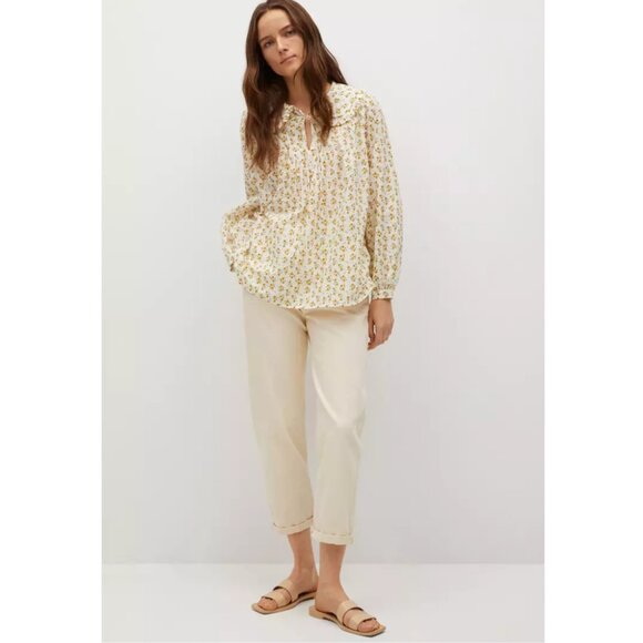 Mango Babydoll Ruffle Blouse - Picture 4 of 12